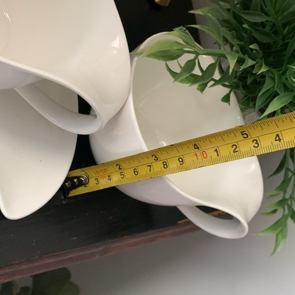 Rivaldi Gourmet‎ Set of 2 Ceramic Tea Cups Espresso Cup Saucer Cappuccino white - Picture 10 of 10